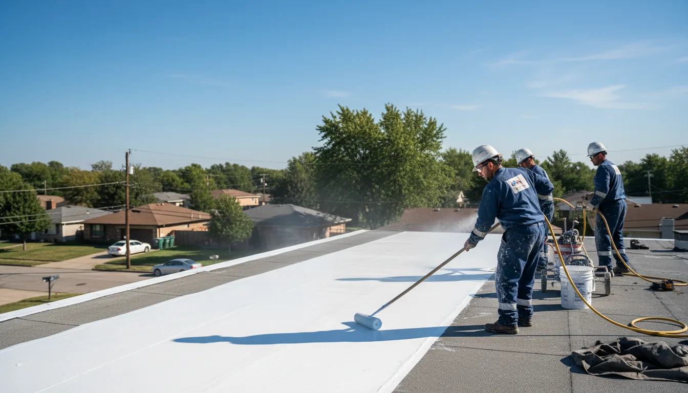 Commercial roof coating in Redmon, IL near me